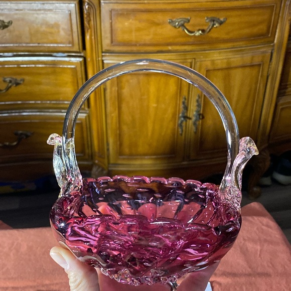 MURANO ART GLASS BASKET-1950’s - Picture 4 of 17